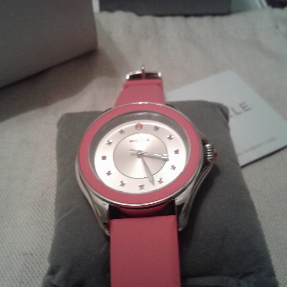 Gorgeous! Michele Cape Women's Quartz PINK Watch/MWW27A000022